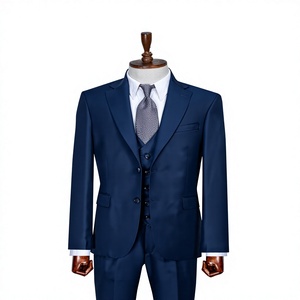 Traje de Negocios para Hombre en Lana Borgoña, Corte Regular, Estilo Británico, Cuello de Solapa, Antiencogimiento, Frente Plano - Product Image 2