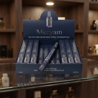 Atomiseur de parfum portable pour femme, bouteille fine bleu marine, boîte de comptoir, bougies florales, chaleureuses, persistantes, à l'ambiance douce
