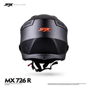 Casco modular integral JPX MX 726 R en negro azabache y rojo mate diseñado para brindar comodidad, durabilidad y una aventura elegante en motocicleta. - Product Image 3