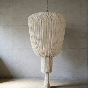 Lanterna in Macramè con Nappe e Fiori Artificiali per Decorazione Soffitto, Chandelier per Ricevimenti in Hotel, Sfondo per Feste, Personalizzabile - Product Image 3
