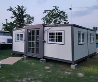 Maison conteneur pliable et extensible au design contemporain, villa préfabriquée en acier respirant pour chambre à coucher