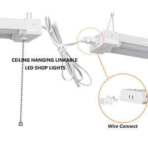 Lampes de magasin LED suspendues et connectables, 4 pieds, 36 W, 3 CCT, lumière du jour, lampes de plafond LED pour garage, supermarché, luminaires intégrés, fer - Product Image 1