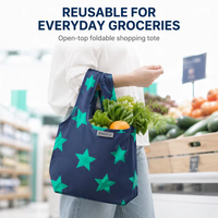 Sac de courses pliable personnalisé en tissu Oxford, sac à main réutilisable pour supermarché, recyclable, commandes en gros pour détaillants