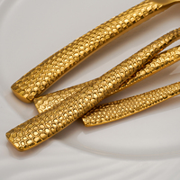 Ensemble de couverts martelés en acier inoxydable pour mariage, couteau, cuillère et fourchette – Vente chaude
