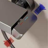 Ensemble de douche encastré avec inverseur de clé de piano jet à main haute pression et valve en aluminium dissimulée