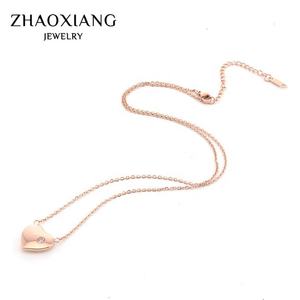 Collares con Diseño de Corazón Simple para Mujer, Acero Inoxidable, Joyería Dorada, Fabricación de Dijes, Creación de Joyas - Product Image 4