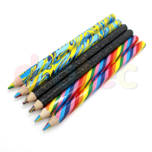 Crayons magiques en bois de haute qualité, taille jumbo, 5,0 mm d'épaisseur, multicolores, avec film arc-en-ciel, pour cadeau promotionnel - Product Image 3