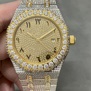 High Quality Rose Gold Automatic Mechanical <b>Ring</b> <b>Watch</b> Crystal Zircon Moissanite Luxury Designer Custom Logo OEM ODM China - Product Image 6