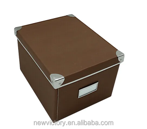 Văn phòng nhà trang trí ráp kim loại góc các tông lưu trữ <span class=keywords><strong>Box</strong></span> với nắp - Product Image 2