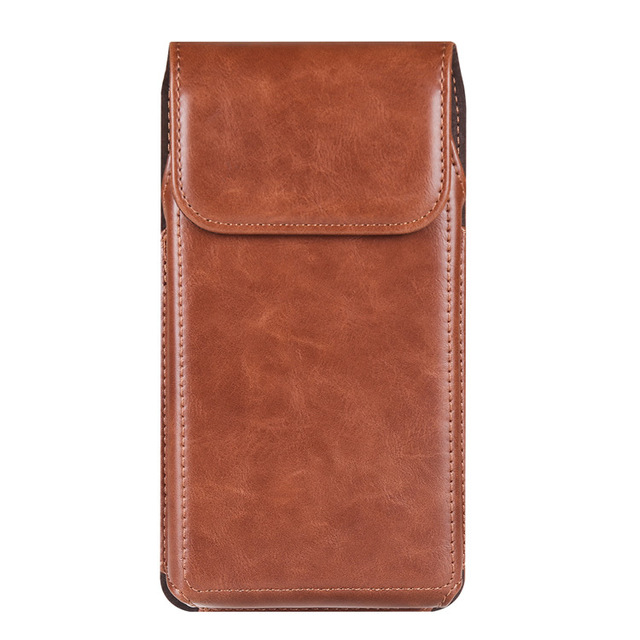 Universal Leather Phone Holster for Belt Cell Phone Case Leather Phone Pouch for iPhone