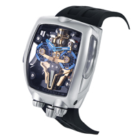 Montre mécanique automatique squelette Tonneau pour hommes, cadran creux 3D motif robot, aiguilles lumineuses, bracelet en silicone, vente en gros
