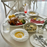 Bol en paille à motif rocheux cuivré, créatif, à rebord, pour salade de fruits et soupes, durable, écologique, pour fêtes, vaisselle haut de gamme