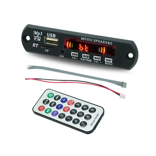 12V MP3 Player MP3 Decoder Board WAV+WMA+MP3 Decoder Amplifier Audio Board FM Remote Decoder Board
