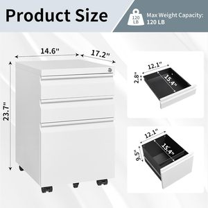 Armoire de classement silencieuse avec finition écologique et roulettes - Product Image 3