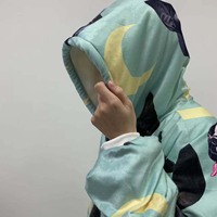 Nouvelle Couverture Polaire Chaude et Douce en Flanelle Sherpa, Sweat-shirt Portable à Capuche, Couverture à Capuche Surdimensionnée Personnalisée pour Adultes et Enfants – Vente Flash