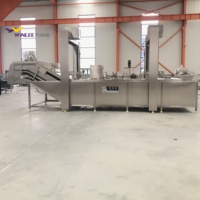 Stoomverwarmingsmachine voor het voorverkoken van groenten en fruit, geschikt voor de verwerking van aardappel, wortel en lotuswortel.