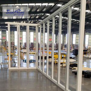 Puerta <span class=keywords><strong>de</strong></span> aluminio plegable <span class=keywords><strong>de</strong></span> doble cristal, a prueba <span class=keywords><strong>de</strong></span> Hurricane <span class=keywords><strong>NOA</strong></span> NFRC AS2047, <span class=keywords><strong>de</strong></span> gran esquina, color blanco - Product Image 3