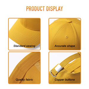 Gorra de Béisbol de 6 Paneles con Parte Superior Rígida de Algodón, con Logotipo Bordado Personalizable, una Gorra Deportiva Cómoda para Exteriores - Product Image 2