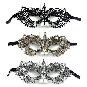 Maschera in Pizzo Colorata con Decorazioni Dorate, Maschera da Principessa per Bambine, Maschera Erotica Sensuale per Occhi da Donna - Product Image 1