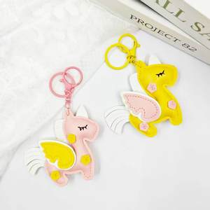 皮革动物挂饰钥匙扣独角兽PU皮革动物马小马钥匙扣钥匙圈钱包挂饰独角兽玩具吊坠挂饰 - Product Image 6