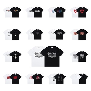 Camiseta de Lujo Transfronteriza <span class=keywords><strong>Maiso</strong></span> Margiela con Letras Digitales, 260g, 100% Algodón, Manga Corta, Transpirable, Corte Holgado Informal - Product Image 1