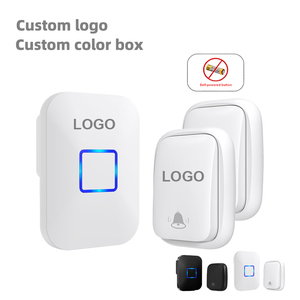 Timbre de timbre inalámbrico autoalimentado de Daytech, timbre de <span class=keywords><strong>puerta</strong></span> fuerte portátil con función impermeable para uso familiar, fácil instalación - Product Image 1