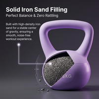Kettlebell de Cuero PU Suave Relleno de Arena, con Agarre Antideslizante, Base Plana, Diseño Anti-Fugas, Resistente a Caídas, para Gimnasio en Casa y Fitness