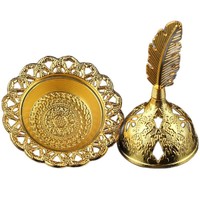 Brûleur d'encens portable en alliage de zinc de style arabe, torche à encens creuse de style moyen-oriental de Dubaï pour l'aromathérapie