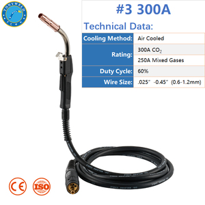 Tweco 3 #   Antorcha de Soldadura Refrigerada por Aire de 300A con Cuello de Cisne/Antorcha de <span class=keywords><strong>Gas</strong></span> CO2 con 3 <span class=keywords><strong>A</strong></span>ños de Garantí<span class=keywords><strong>a</strong></span> - Product Image 3