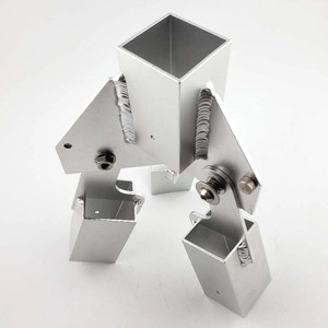 Support mécanique en tôle d'aluminium soudé sur mesure, pièces de quincaillerie de fabrication de tôlerie pliée - Product Image 2