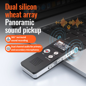 Enregistreur vocal numérique amélioré 500 mAh, 85 heures d'autonomie, rechargeable par USB, dictaphone LCD, lecteur <span class=keywords><strong>MP3</strong></span>, appareil d'enregistrement sonore - Product Image 3