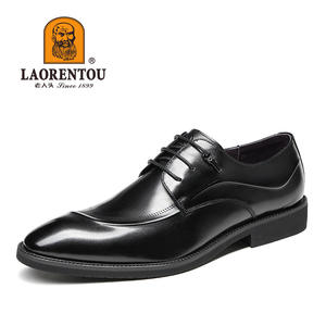 Chaussures d'affaires luxueuses pour hommes, fabriquées à la main avec des lacets en cuir de vachette de haute qualité, confortables et respirantes, classiques et élégantes. - Product Image 3