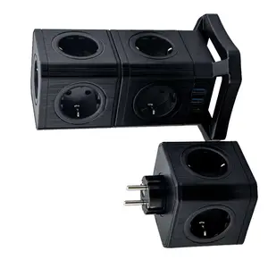 OSWELL 2-layer Vertical Tower Europe Standard AC Outlets Plugs Sockets Work For Electrical Devices