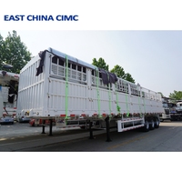 3 essieux 4 essieux 60 tonnes 80 tonnes mur latéral clôture semi-remorque Transport d'animaux Cargo Stake camion remorque à vendre
