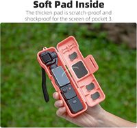 Sinyutia Travel Waterproof Case untuk Osmo Pocket 3 dengan Slot Filter Magnetik CPL/ND, 2 Slot Kartu & Tali Pergelangan Tangan