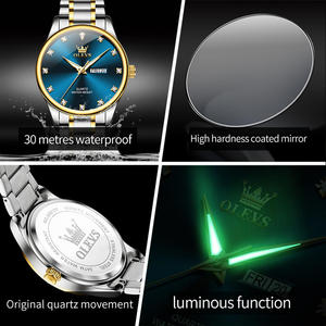   Montre de luxe pour homme 3612, étanche, logo personnalisé OEM, montre classique, calendrier, acier inoxydable, montres à quartz de luxe pour homme - Product Image 5
