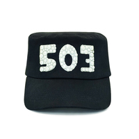 Gorra de béisbol tipo snapback de algodón puro con visera de perlas y cierre de velcro en la parte trasera