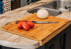 Cuisinière Top Cover Légumes Fruits Viandes Coupe Et Plateau De Service Bord Bambou Bloc À Découper Planche À Découper Pour La Cuisine - Product Image 5