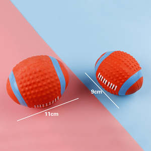 Pelota de juguete de látex de béisbol de fútbol con chirrido interactivo duradero altamente resistente recién llegado - Product Image 6