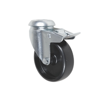 Roue pivotante avec frein en TPR et PP pour chaise de bureau, chariot, roulement à billes unique avec protections filetées