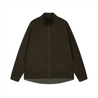 Veste légère personnalisée pour homme, col montant, beige et noir, vêtement d'extérieur décontracté léger, fabrication OEM ODM