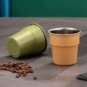 Custom Logo 8oz Stackable Durable Stainless Steel Beverage <b>Cup</b> Silk Screen Printing Reusable Metal Drinkware for Event Giveaways - Product Image 5