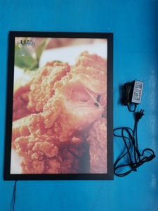 Caja de Luz LED Personalizada con Marco Negro, Caja de Luz para Menú de Restaurante, Letrero Publicitario Iluminado Ultrafino para Tienda de Comida Rápida - Product Image 2