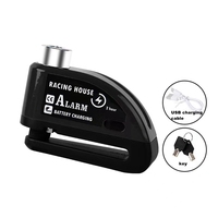 Alarme de verrouillage de disque rechargeable pour vélo électrique et moto, antivol de roue de vélo électrique avec alarme à haut décibel