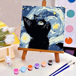 Kit de Pintura por Números en Lienzo Moderno 2025 para Niños, Pintura de Paisaje Enmarcada, Manualidades de Arte Numeradas DIY - Product Image 6
