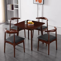 Ensemble de table à manger carrée de luxe en bois massif moderne pour cuisine et appartement, mobilier de maison durable et écologique