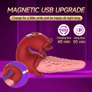 3 IN 1 Double Tongue 10 Frequency Strong Waterproof Internal Octopus Tongue <b>Vibrator</b> for Women - Product Image 5