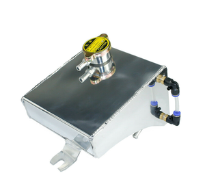 MAX Réservoir d'expansion universel de liquide de refroidissement en aluminium pour Nissan 180SX 240SX S13 S14 <span class=keywords><strong>CPA</strong></span> noir argent - Product Image 1