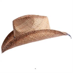 Chapeau de soleil en paille effet peinture spray pour hommes - Chapeaux Fedora et Cowboy de style western pour un look estival élégant - Product Image 5