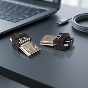 Conector Micro USB 2.0 Tipo B Macho Largo de 5 Pines con Acabado de Contacto de Estaño Soldable de Bronce Fosforoso para PBT+30% Ignífugo 94 V-0 - Product Image 2